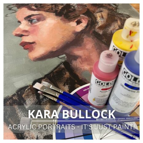 Bullock - Acrylic Portraits - it's just painting promo
