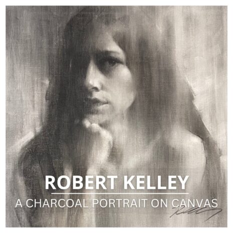 Kelley - Charcoal Portrait on Canvas Promo